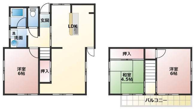 【間取り】 | 嵩山町戸建