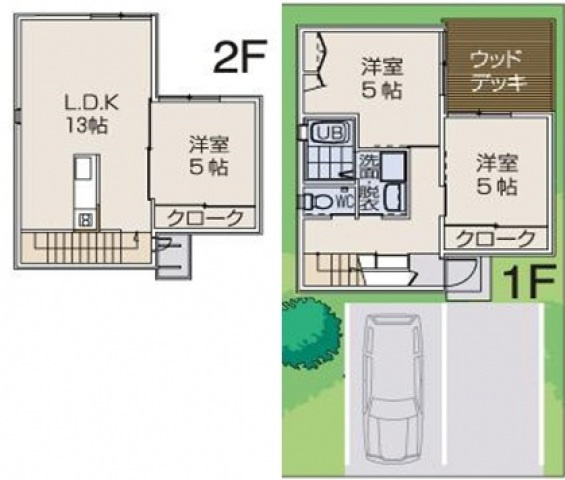ユニキューブ焼山の間取り