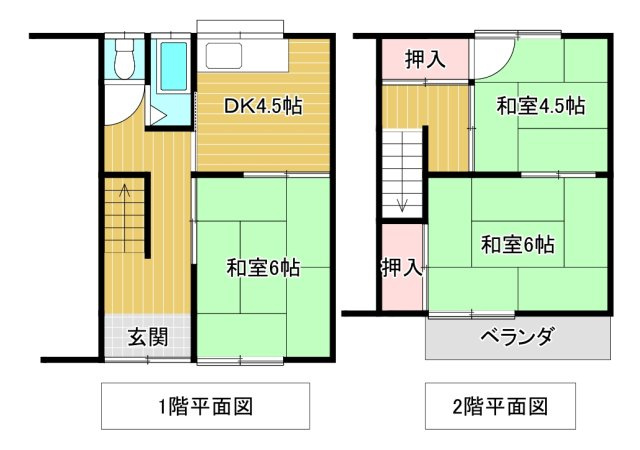 遠野市東上組町のアパートの間取り