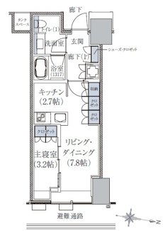 【間取り】 | ブリリアタワー堂島
