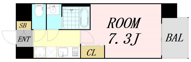 LIVIAZ SHIN-OSAKA Ciel　仲介手数料無料の間取り