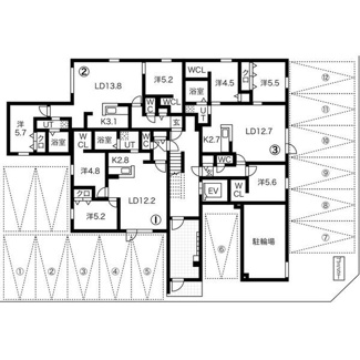 【間取り】 | GLASS MARE HACHIKEN
