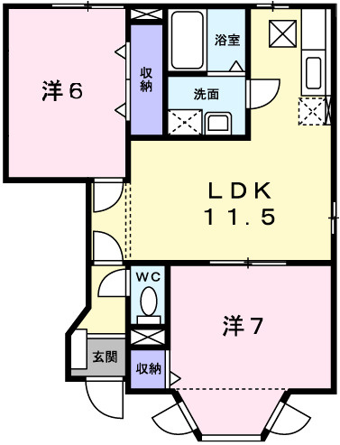 アムラインＢの間取り
