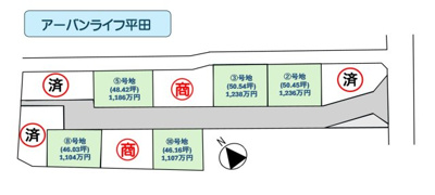 【区画図】 | アーバンライフ平田　５号地