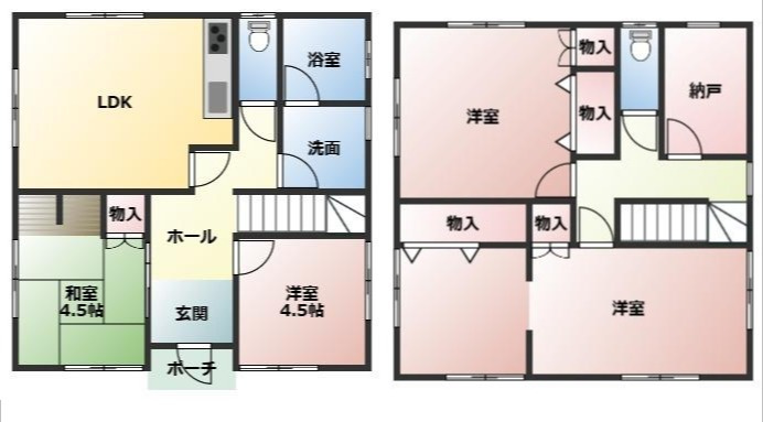 都城市金田町の中古一戸建の間取り