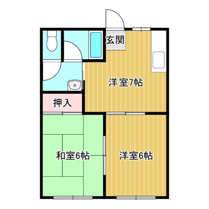 コーポラス田主丸A・B【キャッシュバック対象物件】の間取り