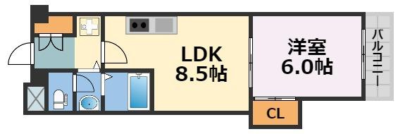CITY SPIRE桜川Ⅱの間取り