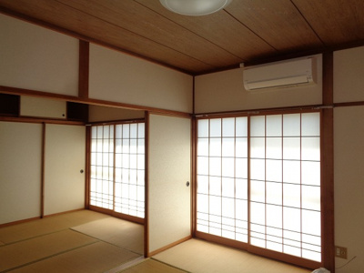 【和室】 | コーポタケヤ | 和室6帖　エアコン付き