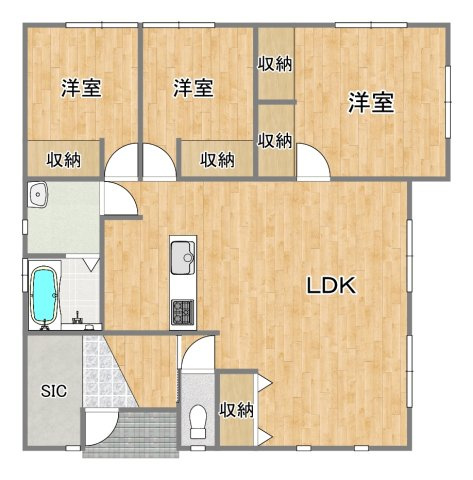 宇部市西岐波　の間取り|現況と異なる場合は現況優先と致します。
