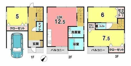 大橋町　中古一戸建ての間取り|間取り図はいかがですか？ご希望を叶える間取りですか？リビングの広さは？水回りの位置は？カウンターキッチン？など色々な情報が集約されています。弊社ではリフォームなどのご相談も承っております。