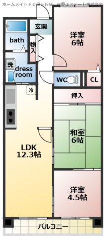 【間取り】 | ボナージュ石橋