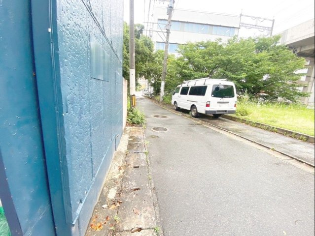 博多区竹下１丁目　土地の前面道路含む現地写真|【前面道路含む現地写真】
前面道路の幅員は3.99ｍ～4.85ｍです！