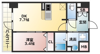 大阪難波Noahの間取り