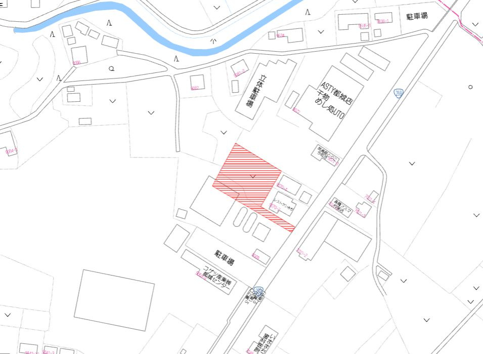 都城市今町の売地の土地図