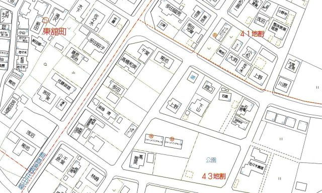 遠野市遠野町４０地割の売地の地図