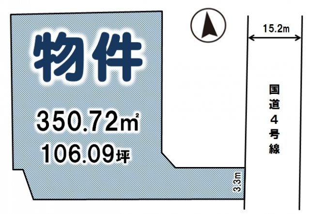 小山市城山町１丁目の土地図