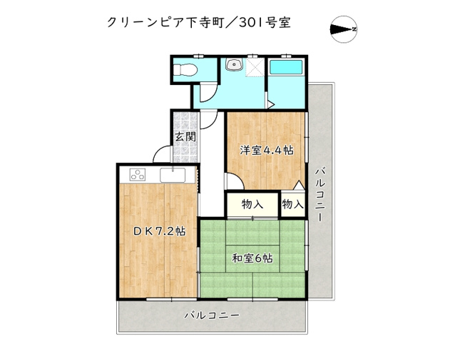 【間取り】 | クリーンピア下寺町