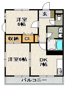 サンハイツ高司の間取り