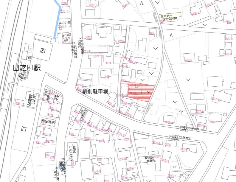 都城市山之口町花木の売地の土地図