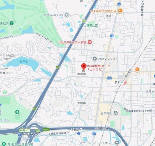 パロス茨木中穂積の地図
