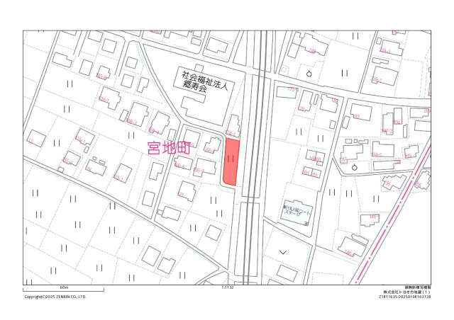 宮地町土地の地図