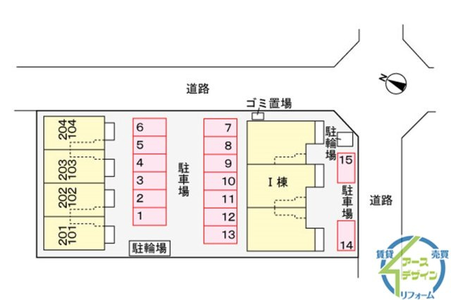 トイプーⅡの駐車場