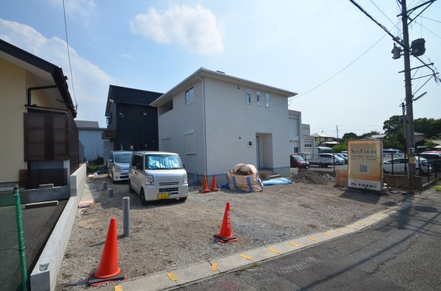 新築住宅　八幡西区馬場山緑の外観|サンコート馬場山緑１４号地は、後ろ黒の外観の物件になります。
