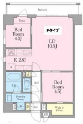 【間取り】 | グランレスト文京茗荷谷 | 49.54㎡/2LDK【グランレスト文京茗荷谷】