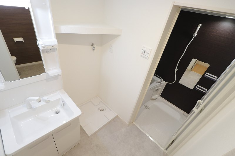 ノクステラ久留米駅南【キャシュバック対象物件】の洗面所|コンパクトで使いやすい洗面所