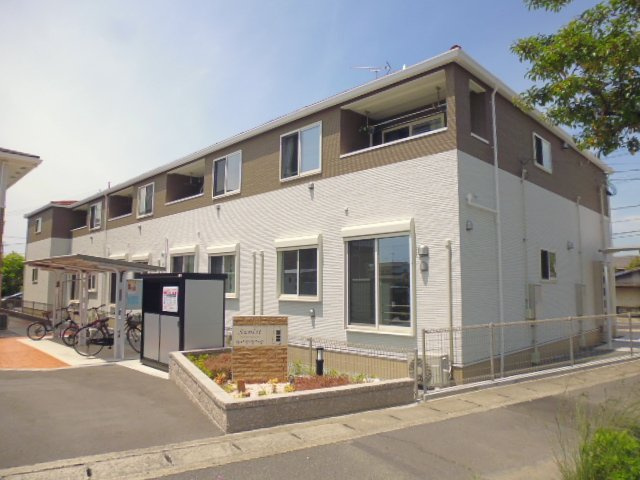 倉敷市福田町古新田のアパートの外観