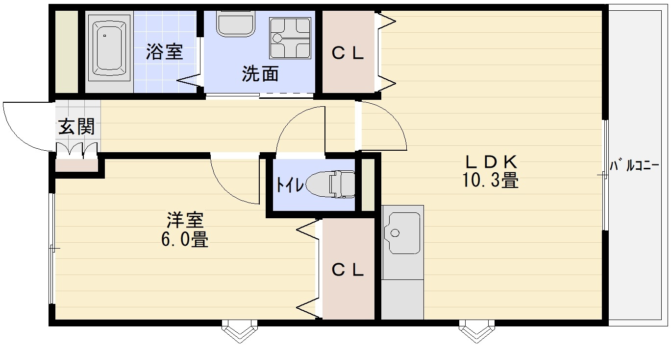 スペイシア友貴の間取り