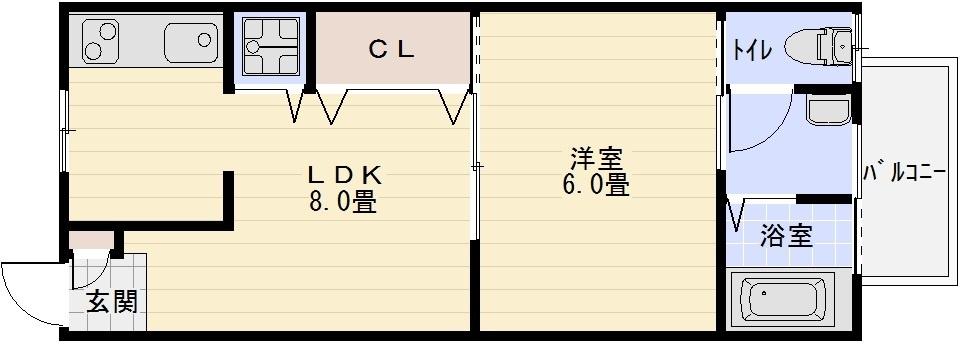 シエルブルーコーポの間取り|河内国分駅徒歩5分　柏原市国分本町