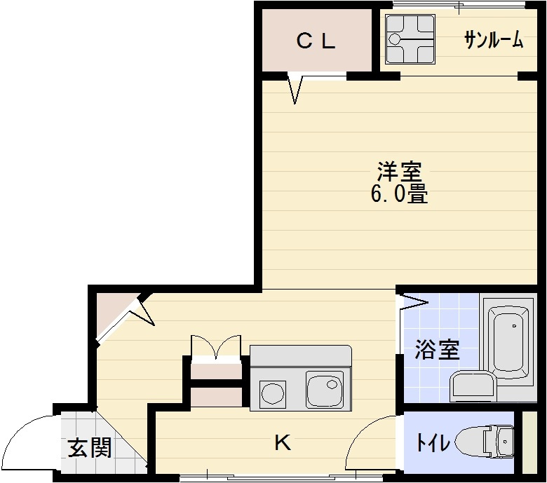 アールハイツの間取り|アールハイツ　河内国分駅　大阪教育大前駅　柏原市国分本町