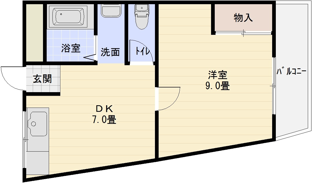 西町コーポの間取り