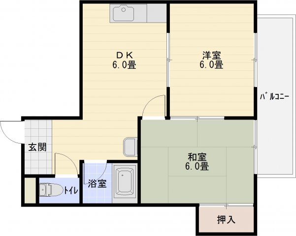 広光ハイツの間取り|広光ハイツ