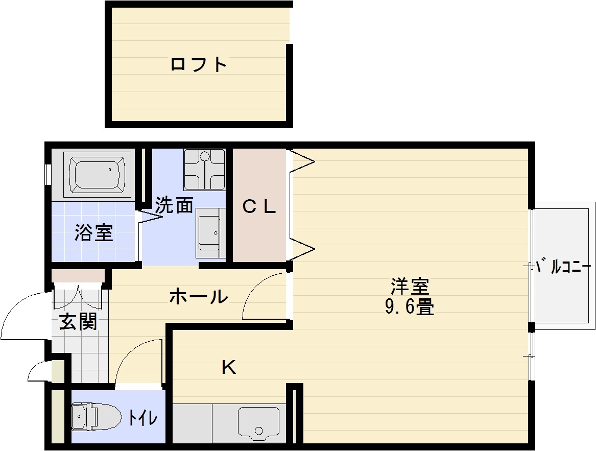 AMOUR ASABU(アムールアザブ)の間取り|ロフト付きの広々空間