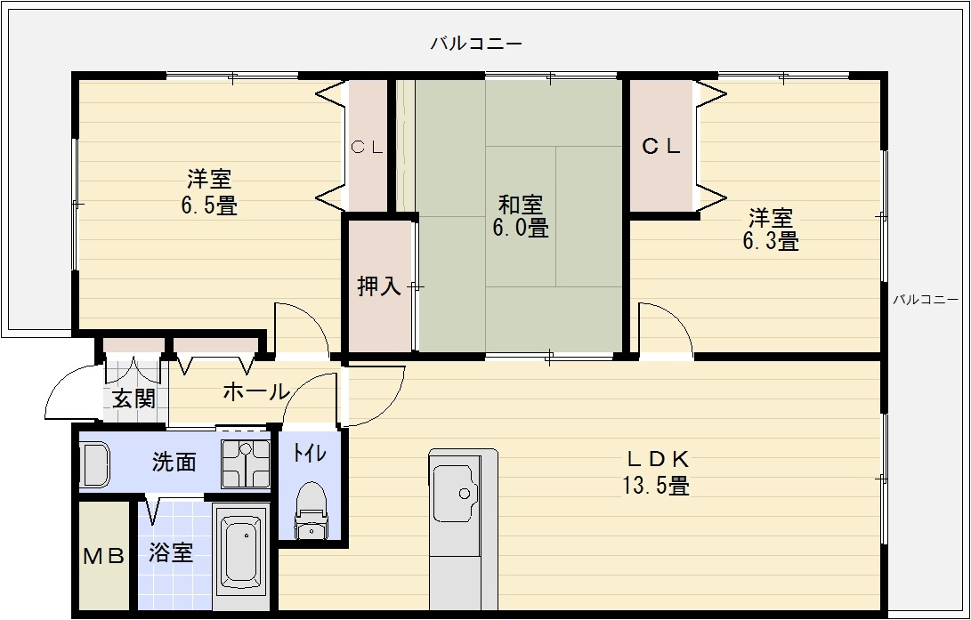 ルキア国分の間取り