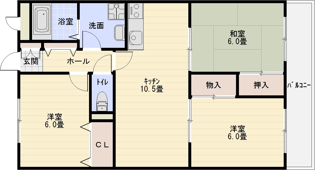 アルカザーレ国分西の間取り