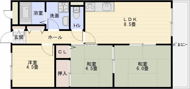 アルカザーレ国分西の間取り