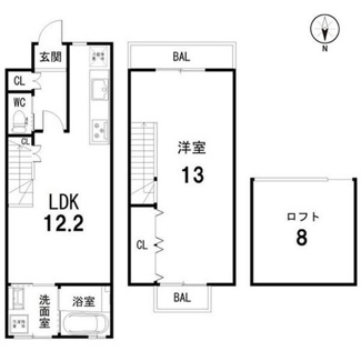 【間取り】 | 修学院川尻町　中古テラスハウス【2024年8月リフォーム済・オーナーチェンジ】