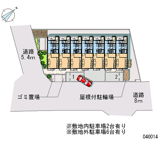 レオパレスグリーントロアの区画図|画像4