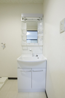 シャワー付きの洗面台