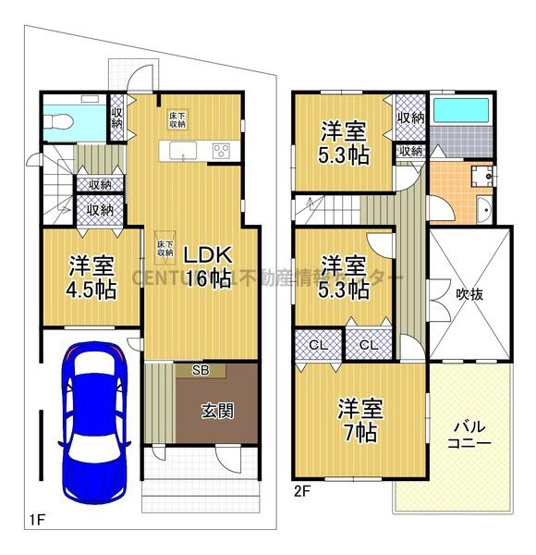 【間取り】 | 春日出北２丁目　中古戸建 | 平成31年2月築の築浅物件！