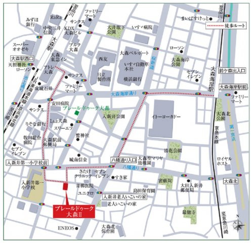 プレール・ドゥーク大森Ⅱの地図