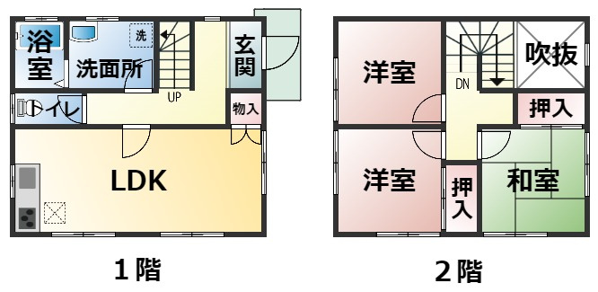 高島市今津町深清水戸建の間取り
