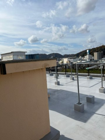 福井グランドハイツのその他共用部分|屋上洗濯干しスペース