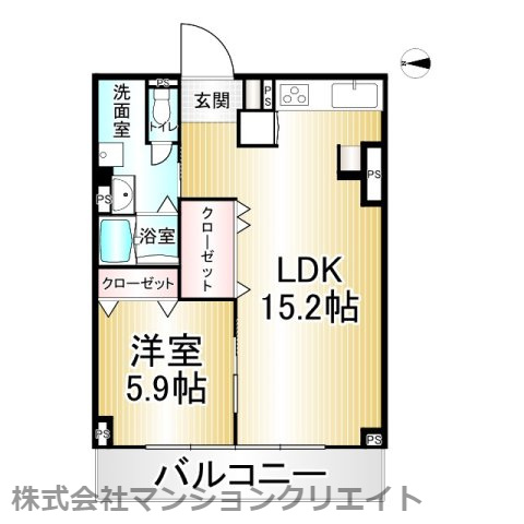 福井グランドハイツの間取り|現況と間取図が異なる場合は現況を優先とします。