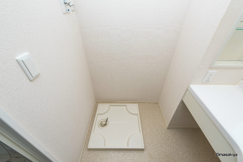 オルキスの洗面所|室内洗濯機置き場