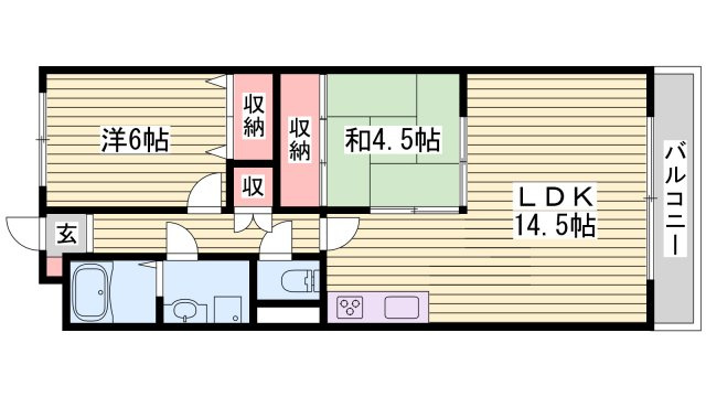 クレール松の内の間取り