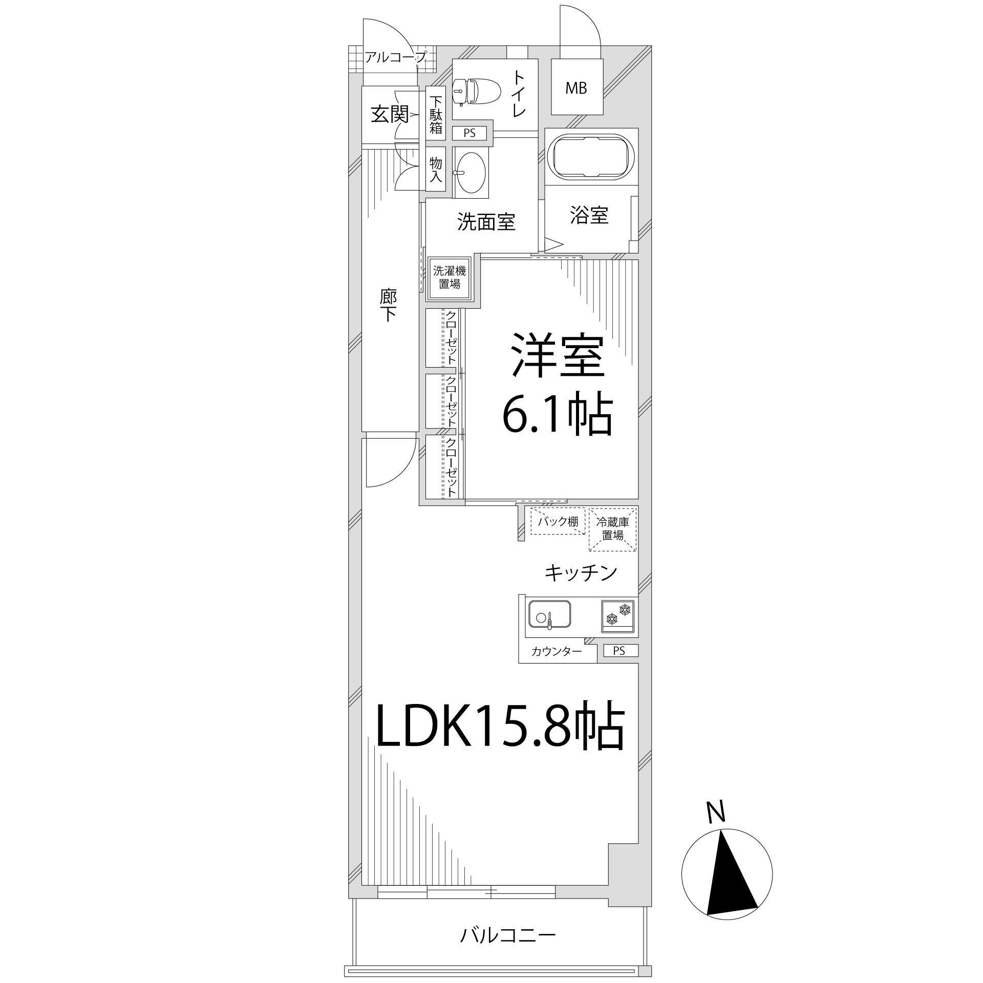 キャッスルコート博労町の間取り
